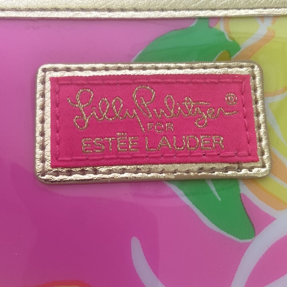Lilly Pulitzer For Estee Lauder Pink Makeup Zippered Clutch Bag - Picture 2 of 8